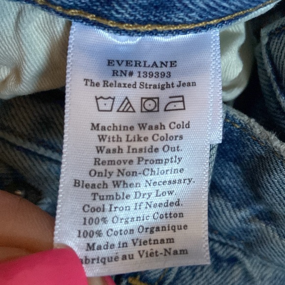 Everlane the Relaxed straight fit size 29 Regular distressed jeans buttonfly - Picture 9 of 12